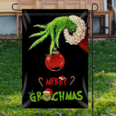 Lofaris Green Monster Black Merry Christmas Garden Flag
